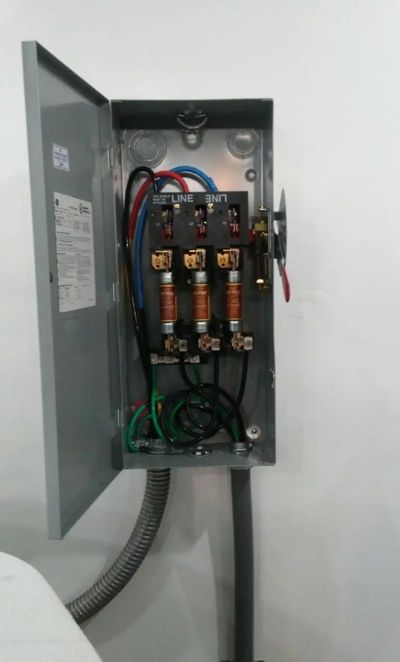 Three-phase disconnect switch installed for Electrical Wiring & Rewiring in Frederick