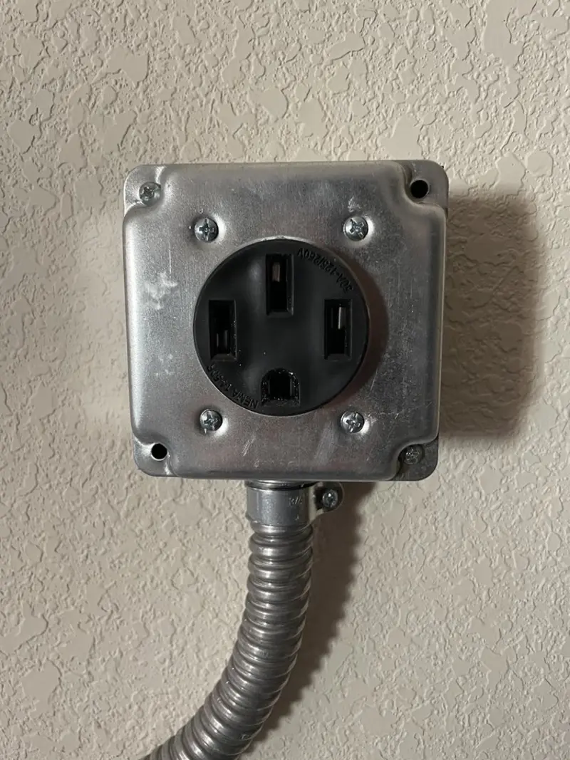 NEMA 14-50 outlet installed for Smart Home Electrical in Frederick